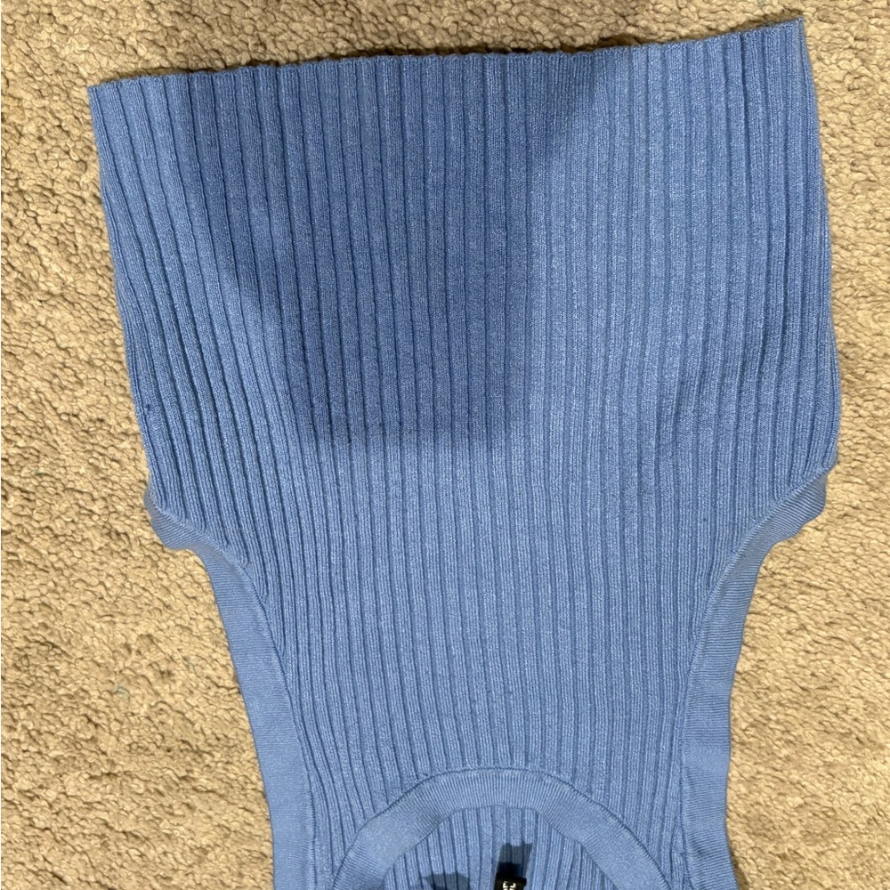 Men's Blue Ribbed Socks